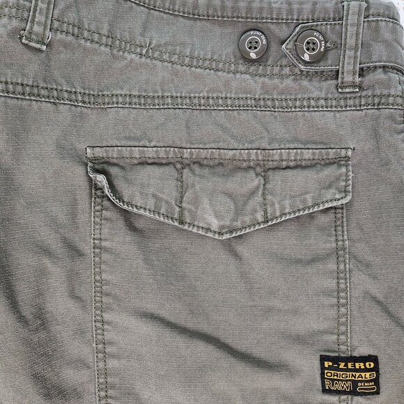 Mens Khaki green Bermuda Style Shorts - Picture 5 of 6